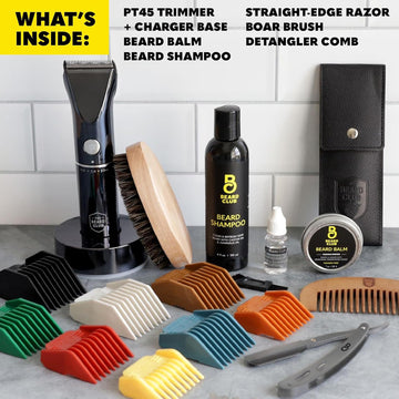 Conjunto completo de The Beard Club para cuidado diario de la barba.