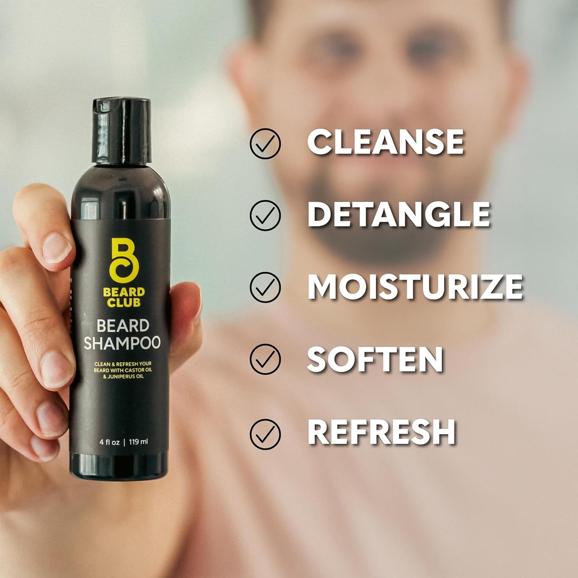 Shampooing barbe The Beard Club, nettoyage doux sans retirer les huiles naturelles