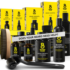 The Beard Club rodillo Derma para barba; estimula la piel y facilita el cuidado diario.