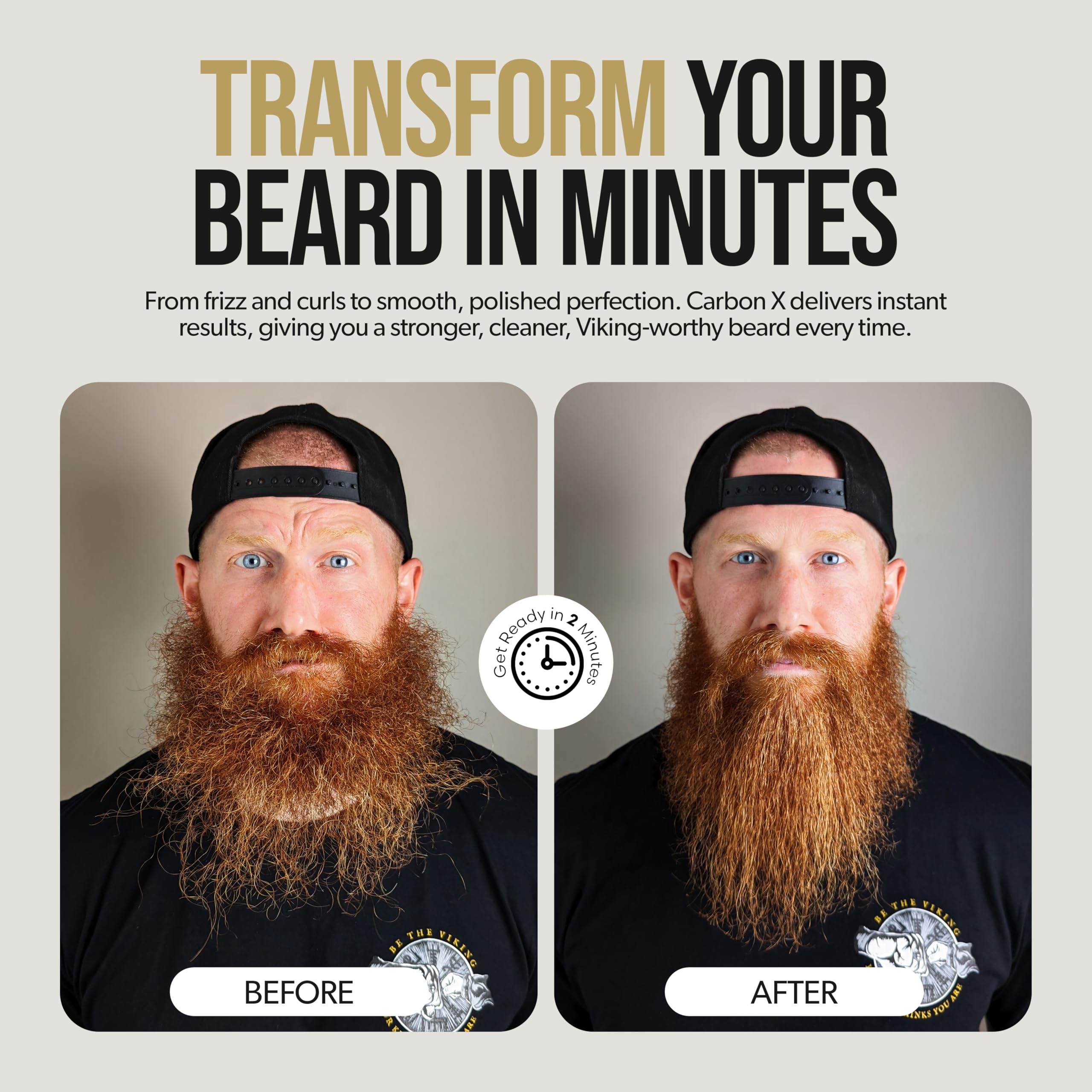 The Beard Struggle Carbon X: tecnología ionica anti-frizz para menos encrespamiento.