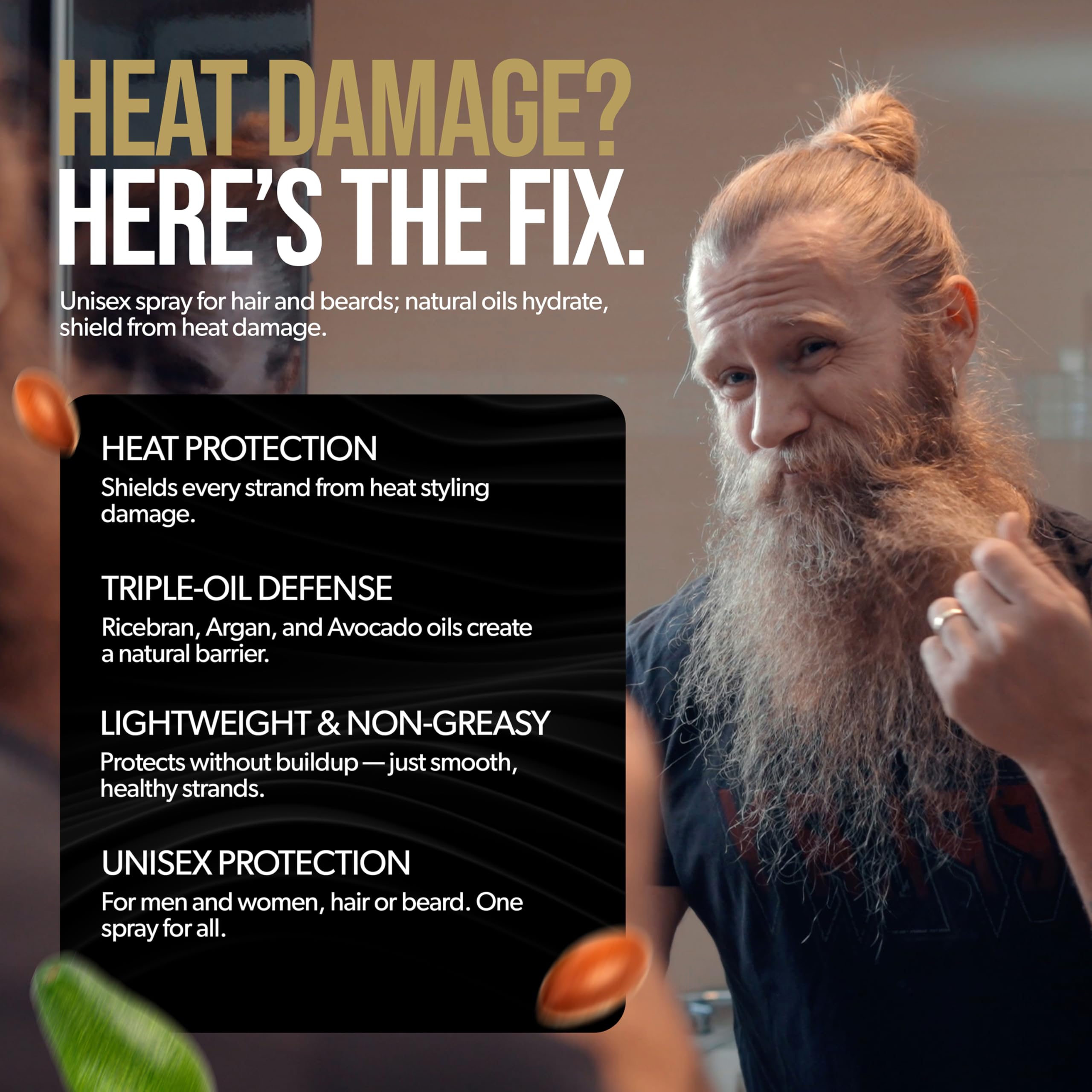 The Beard Struggle Viking Shield Spray, barrera contra calor en cabello y barba