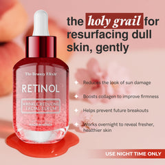 Aplicador suave del serum retinol para una aplicación precisa.