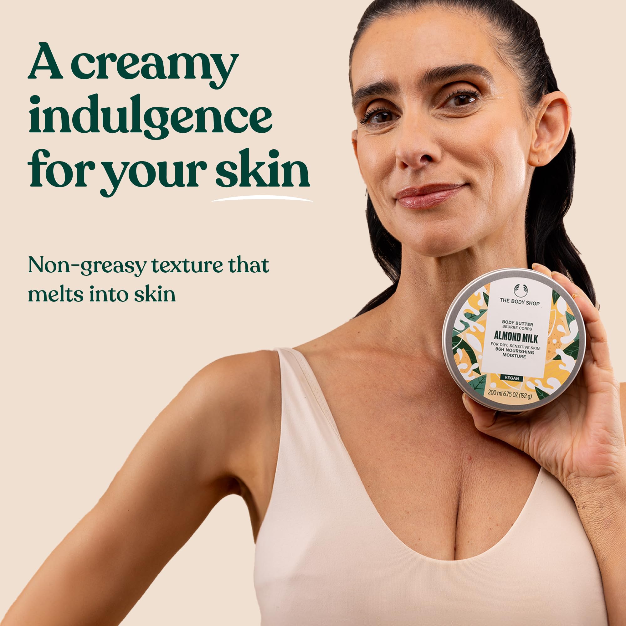 The Body Shop Almond Milk Body Butter empaque reciclable cuida el planeta.