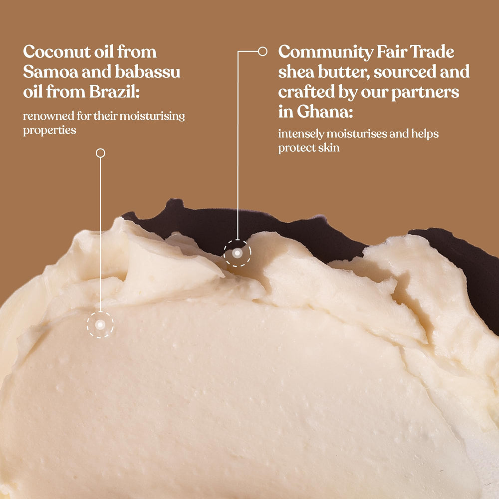 The Body Shop Coconut Body Butter — arôme tropical: parfum exotique et agréable.