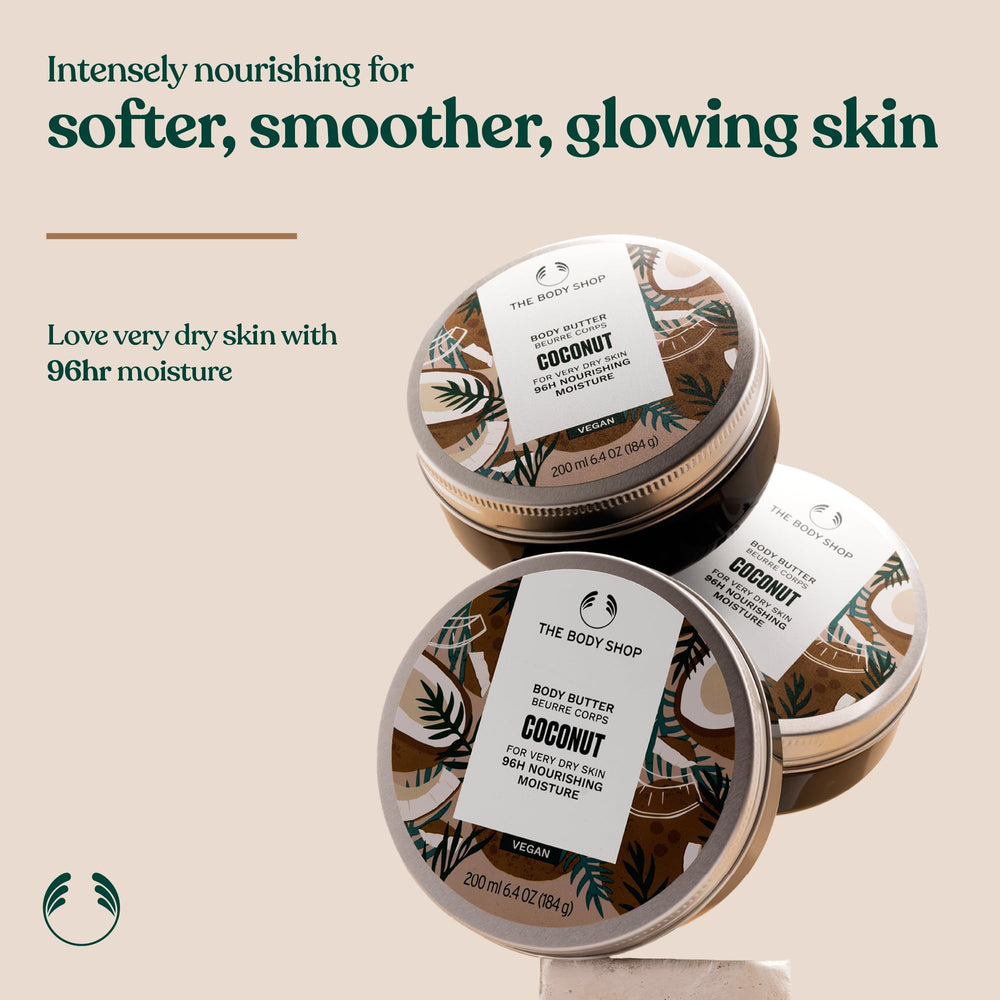 The Body Shop Coconut Body Butter — texture crème: soin riche et non gras.