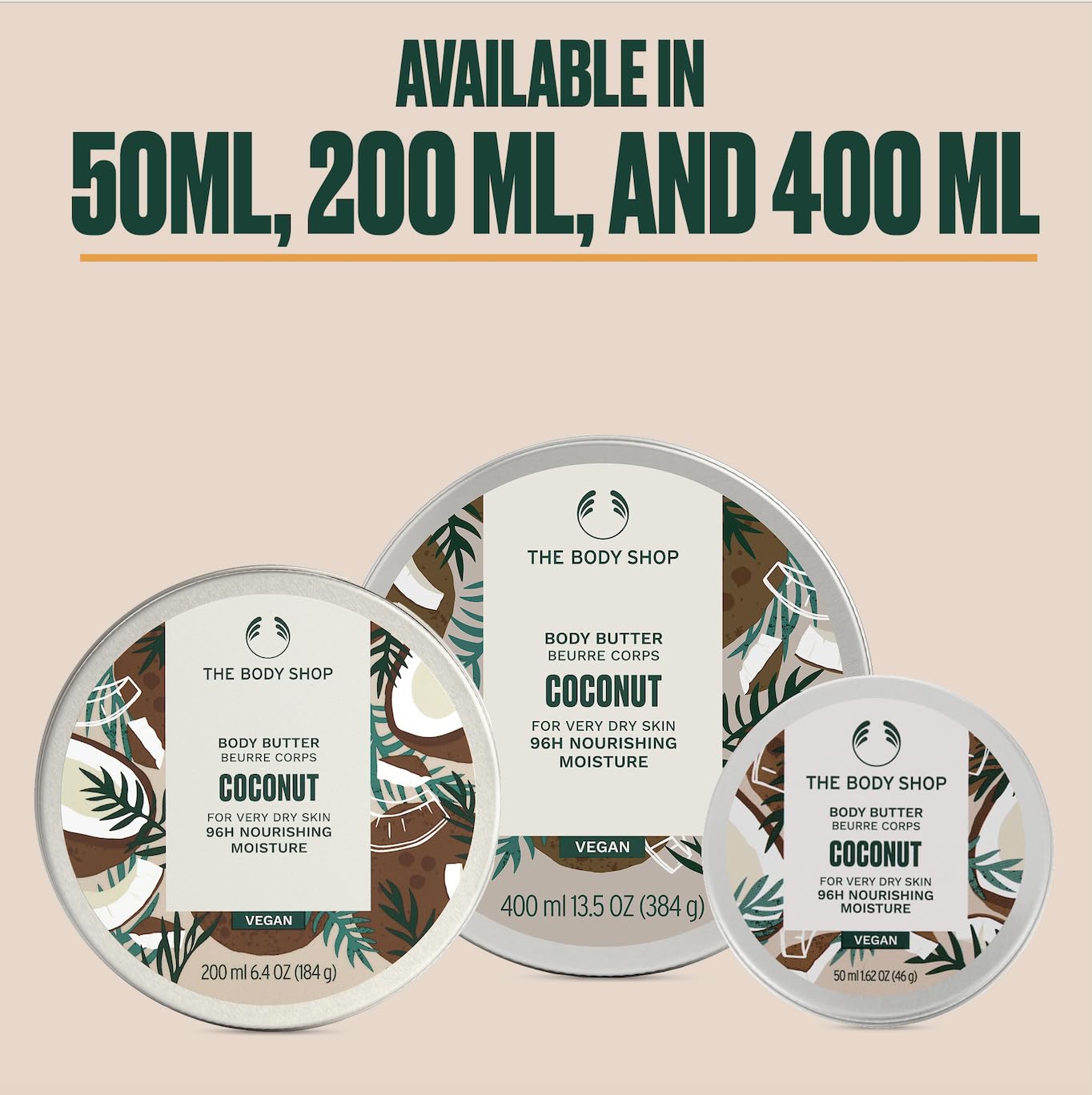 The Body Shop Coconut Body Butter — produit végane et sans cruauté envers les animaux.