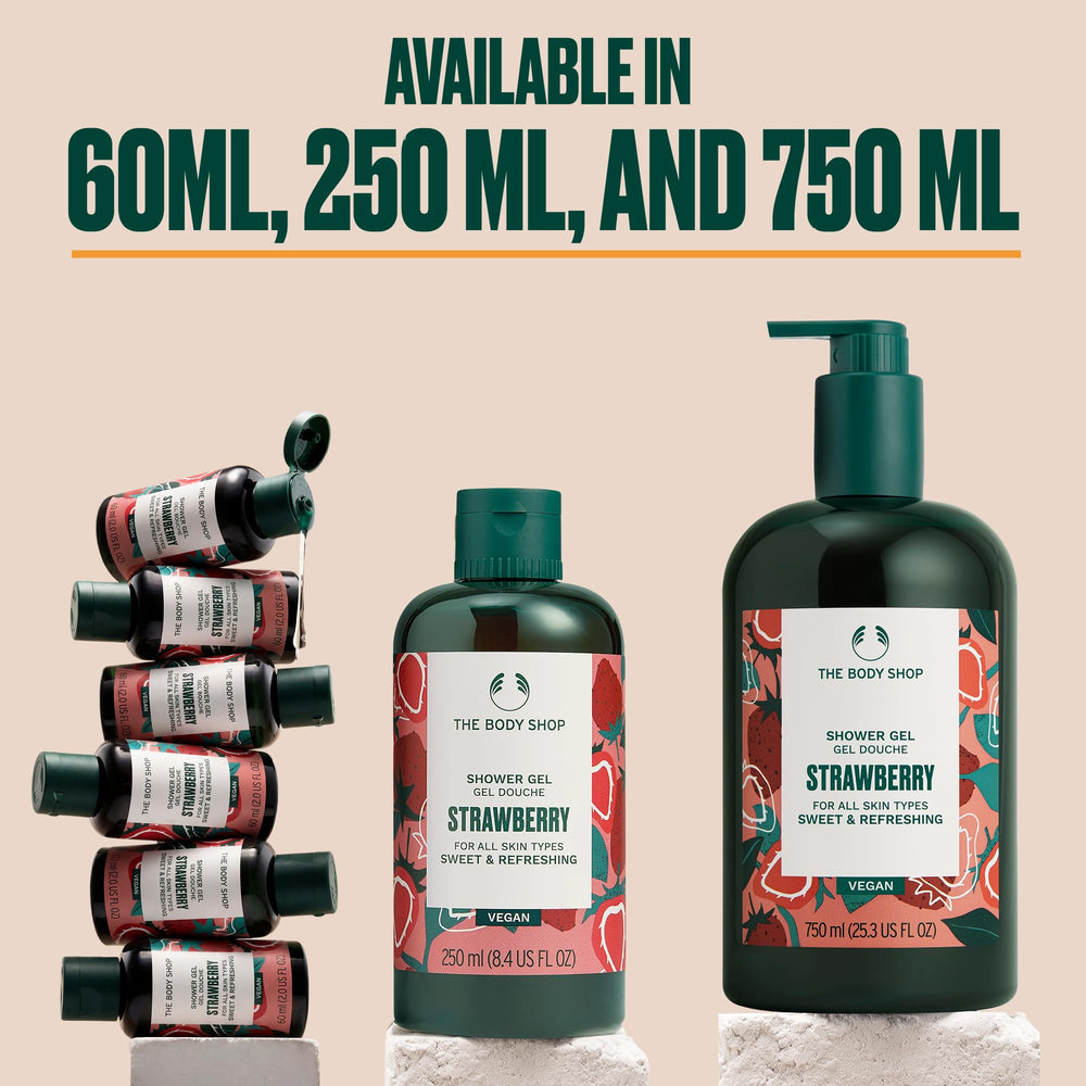 The Body Shop gel de ducha fresa, aroma dulce para una ducha revitalizante