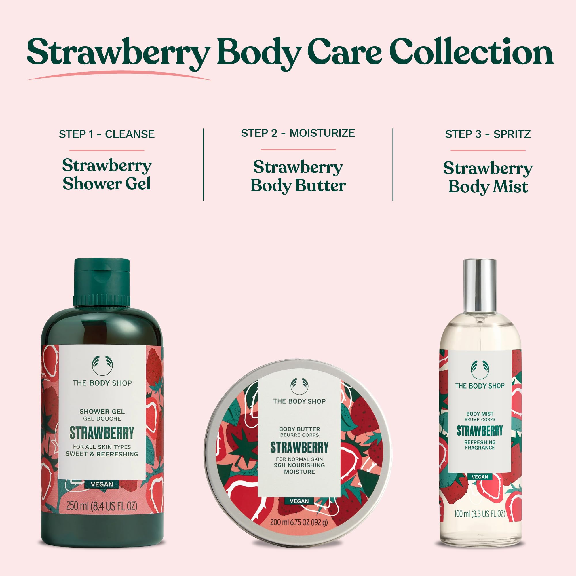 The Body Shop gel de ducha fresa, fragancia suave que cuida la piel