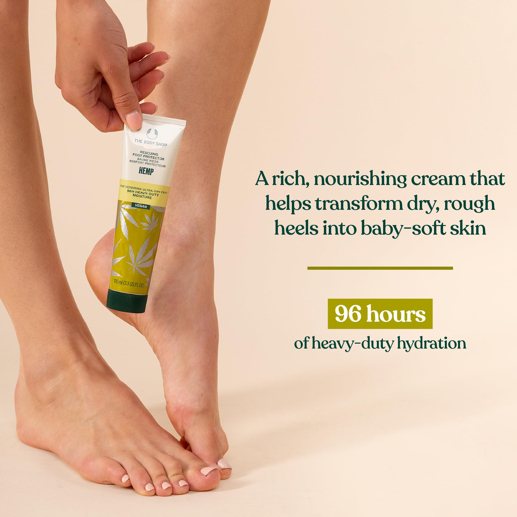 The Body Shop Hemp Foot Protector: aplicación fácil para pies cansados