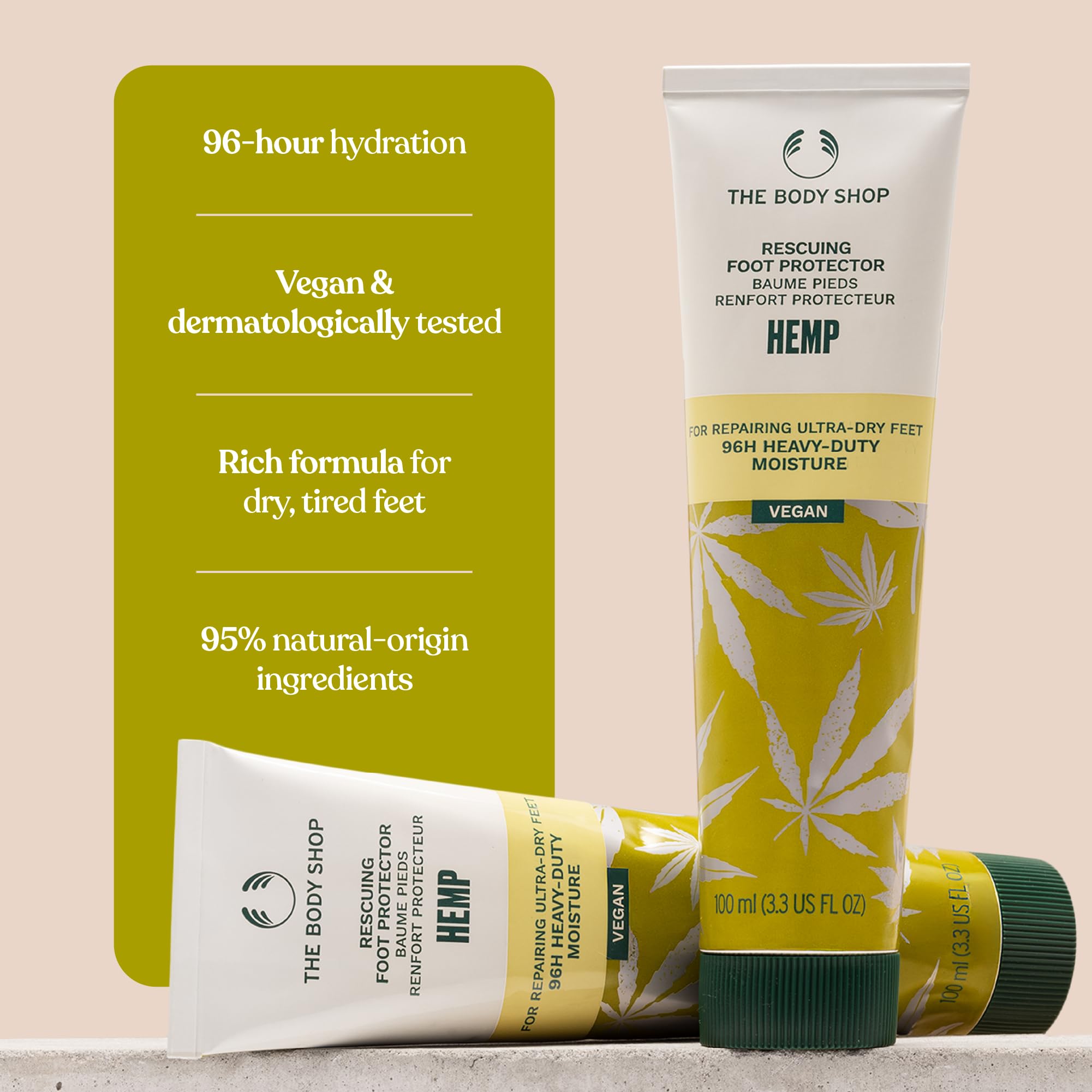 The Body Shop Hemp Foot Protector: crema hidratante intensa para pies ultra secos