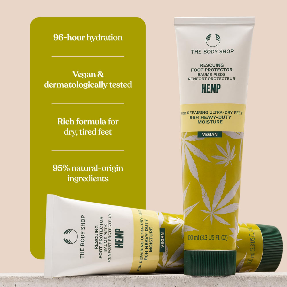 The Body Shop Hemp Foot Protector: crema hidratante intensa para pies ultra secos