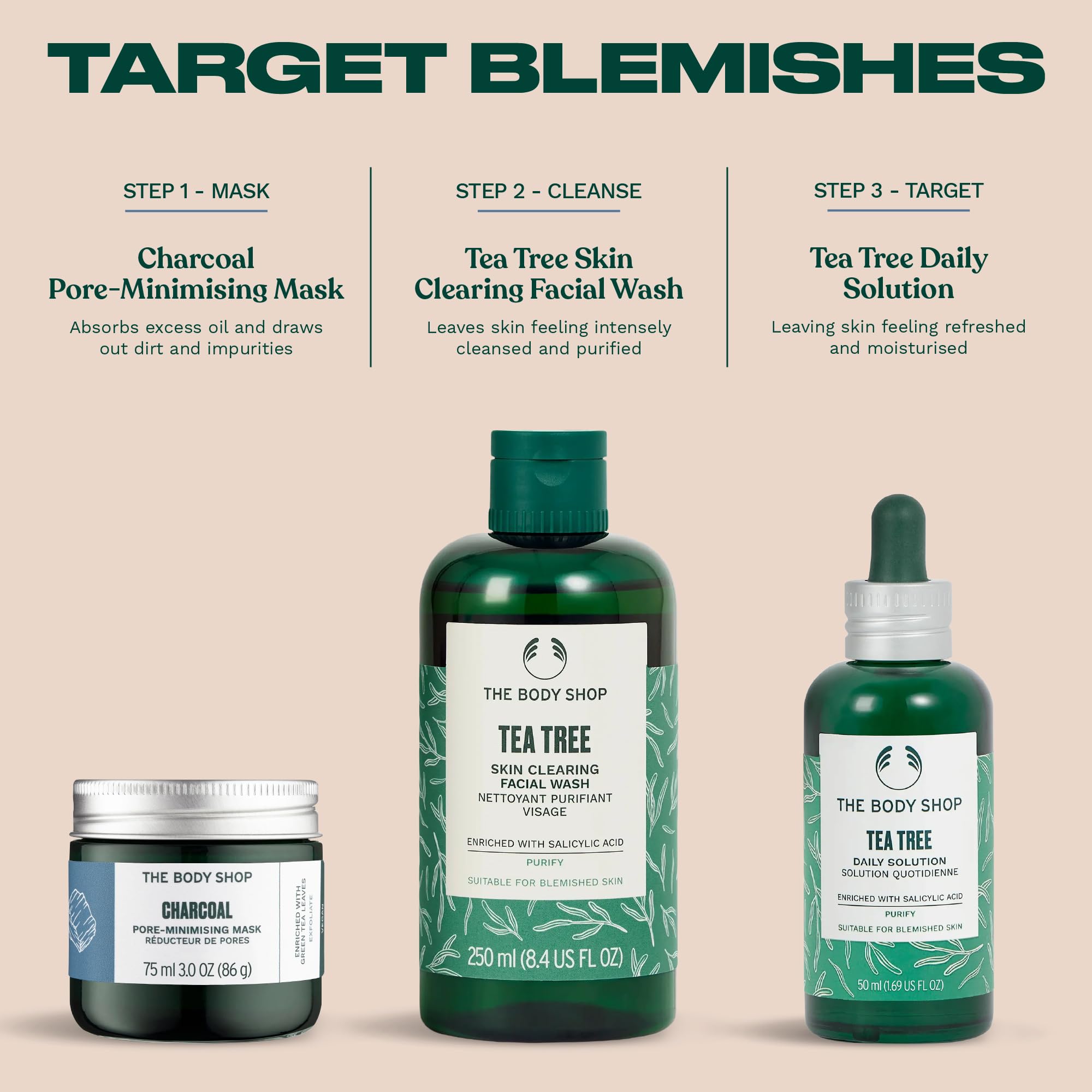 Soin purifiant à domicile: routine visage The Body Shop.