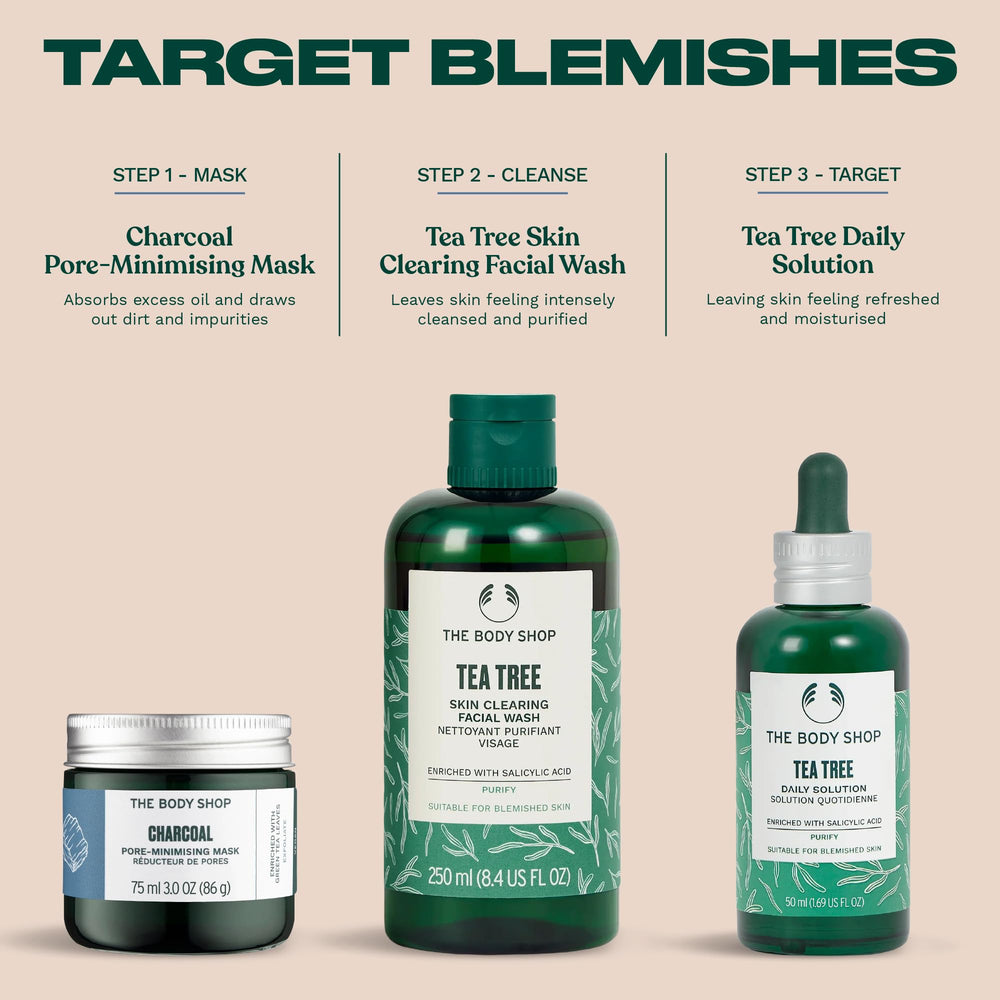 Soin purifiant à domicile: routine visage The Body Shop.