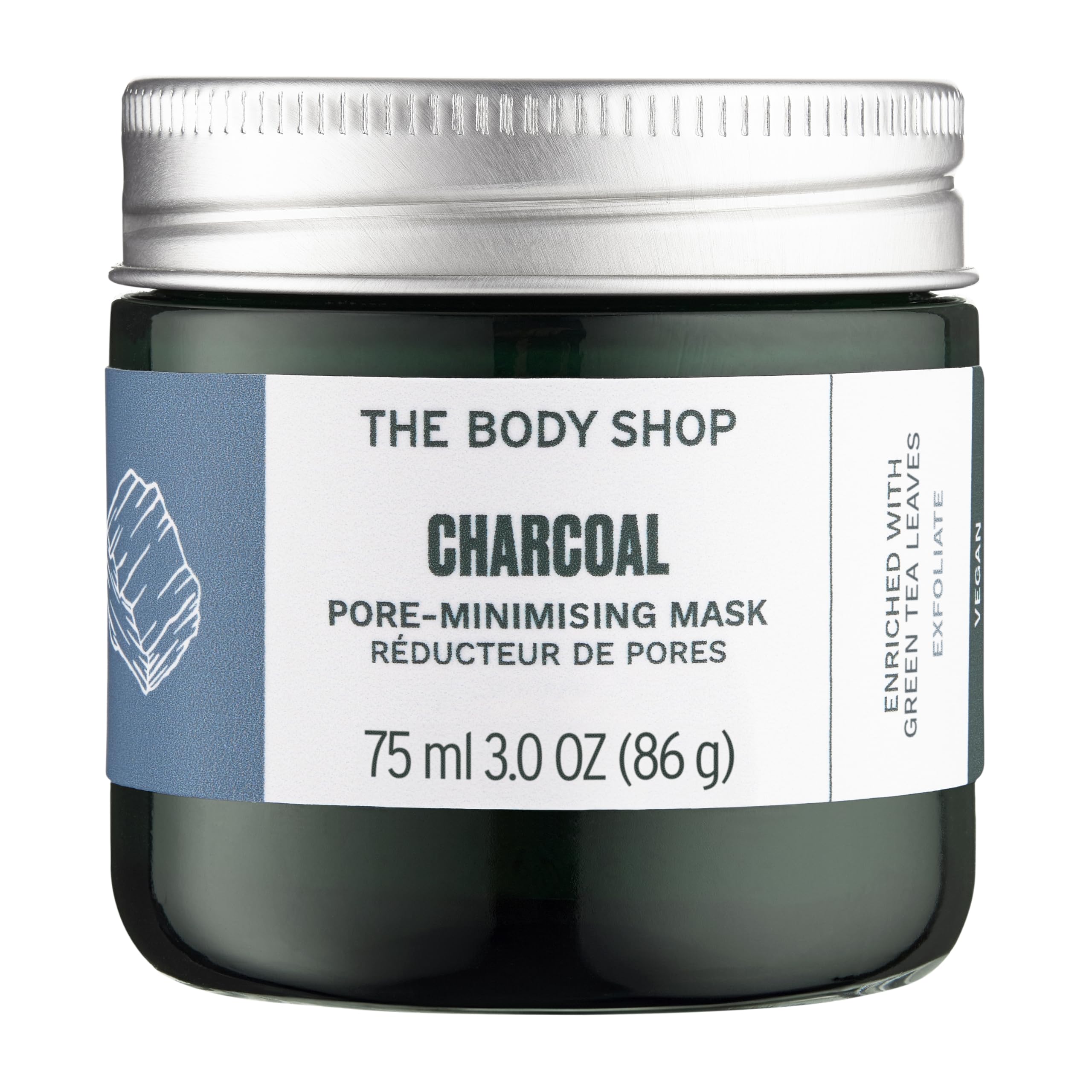 Masque purifiant The Body Shop dans son pot, purifie les pores.
