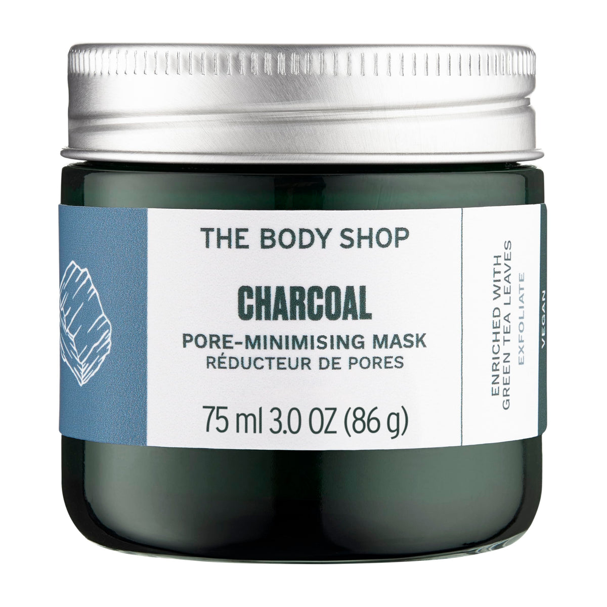 Masque purifiant The Body Shop dans son pot, purifie les pores.
