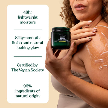 The Body Shop Moringa Body Yogurt, aroma floral de moringa en la piel.