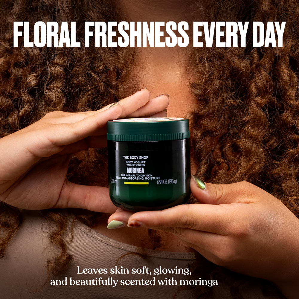 The Body Shop Moringa Body Yogurt, hidratación de hasta 48 horas.