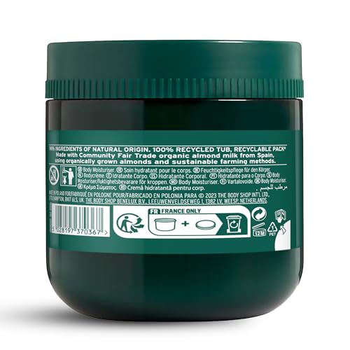 Textura gel-crema ligera de The Body Shop Moringa Body Yogurt para absorción eficiente.