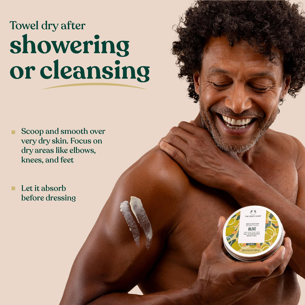The Body Shop Olive Body Butter, ritual diario para brillo natural.
