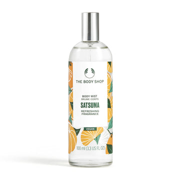 The Body Shop Satsuma Body Mist: botella con aroma cítrico para refrescar todo el cuerpo.