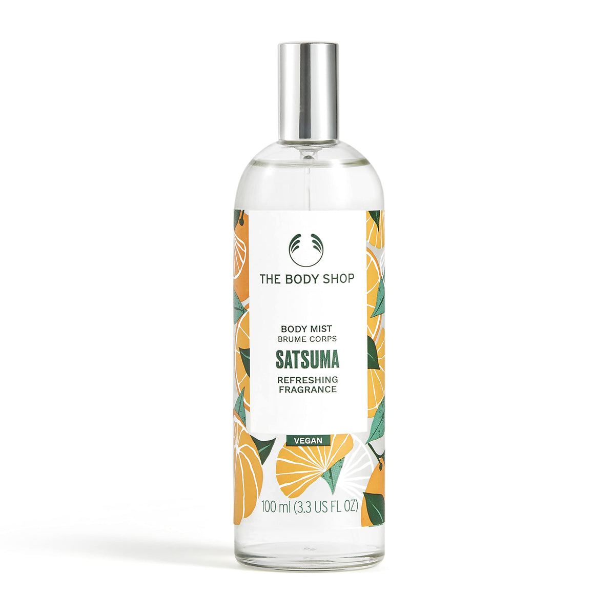 The Body Shop Satsuma Body Mist: botella con aroma cítrico para refrescar todo el cuerpo.
