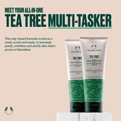 The Body Shop Tea Tree exfoliante suave para destapar poros.