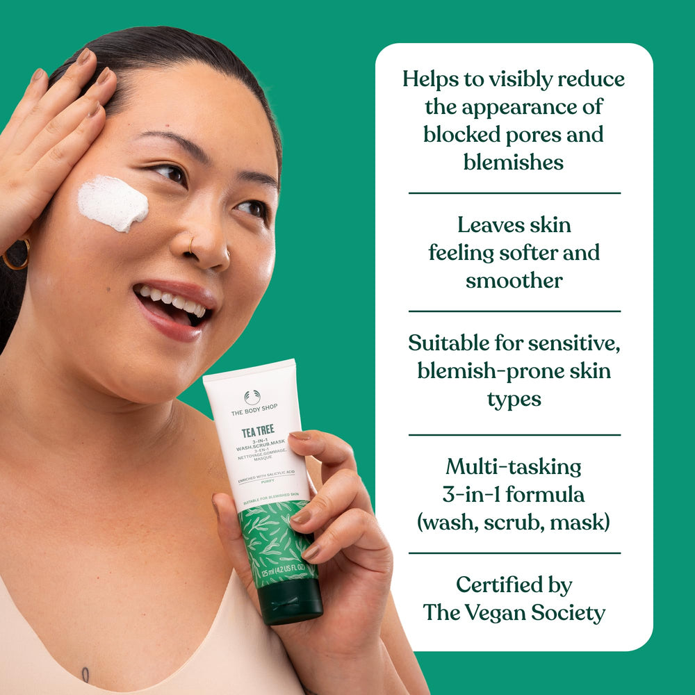 The Body Shop Tea Tree ingredientes veganos y comercio justo.