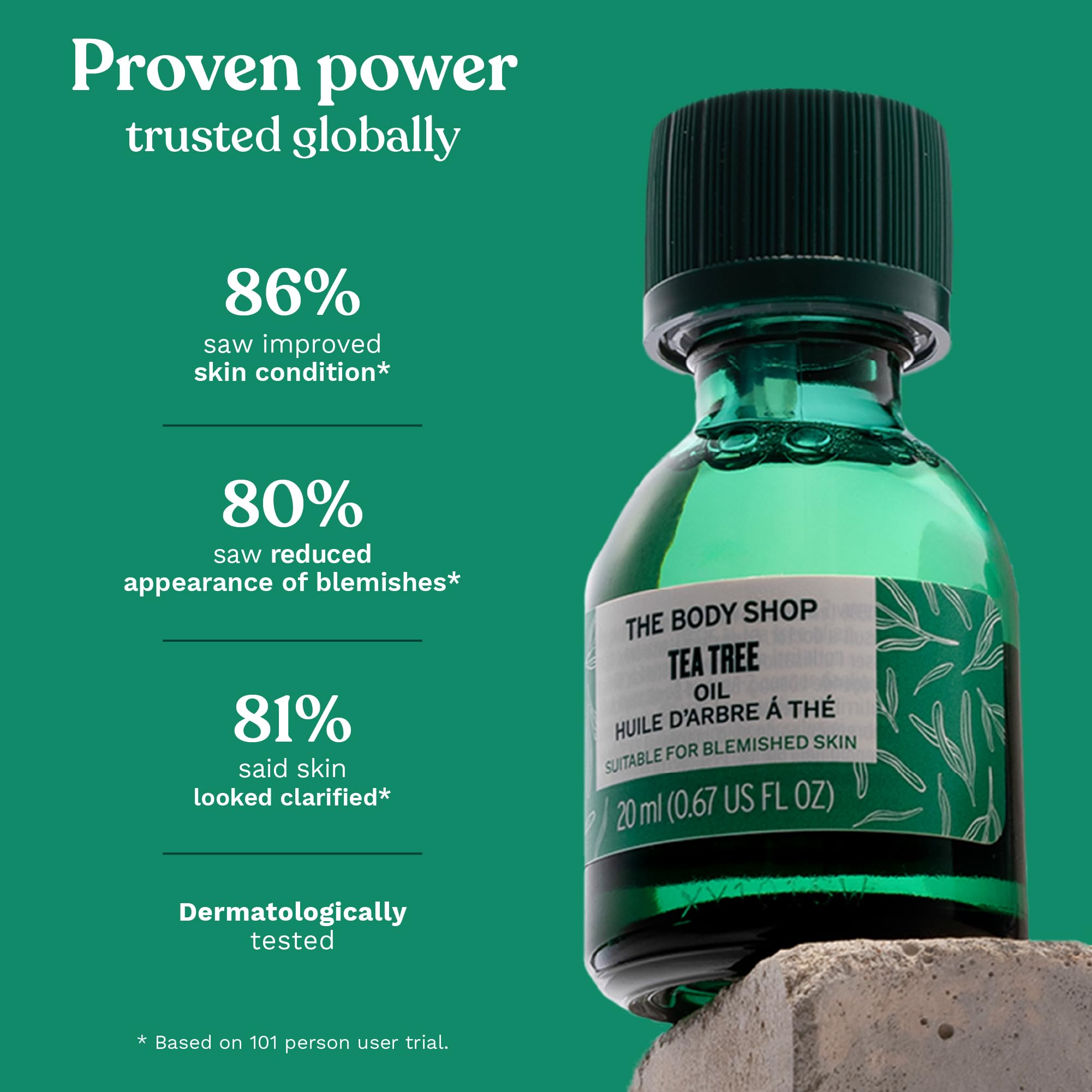 Aroma refrescante de Tea Tree Oil para una sensación limpia.