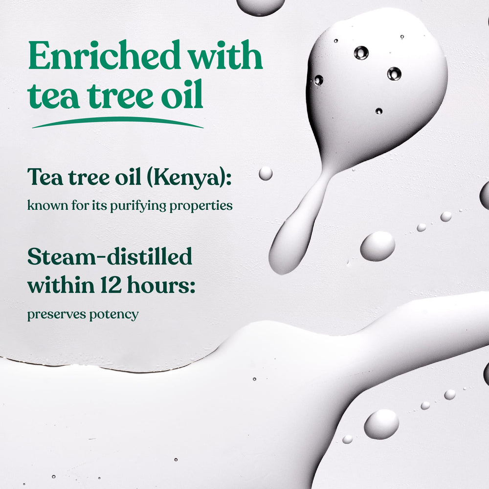 The Body Shop Tea Tree Oil: ingrediente natural con origen comunitario para cuidado responsable.