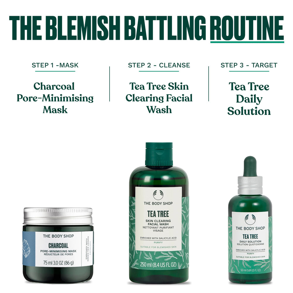 The Body Shop Tea Tree ritual de cuidado diario.