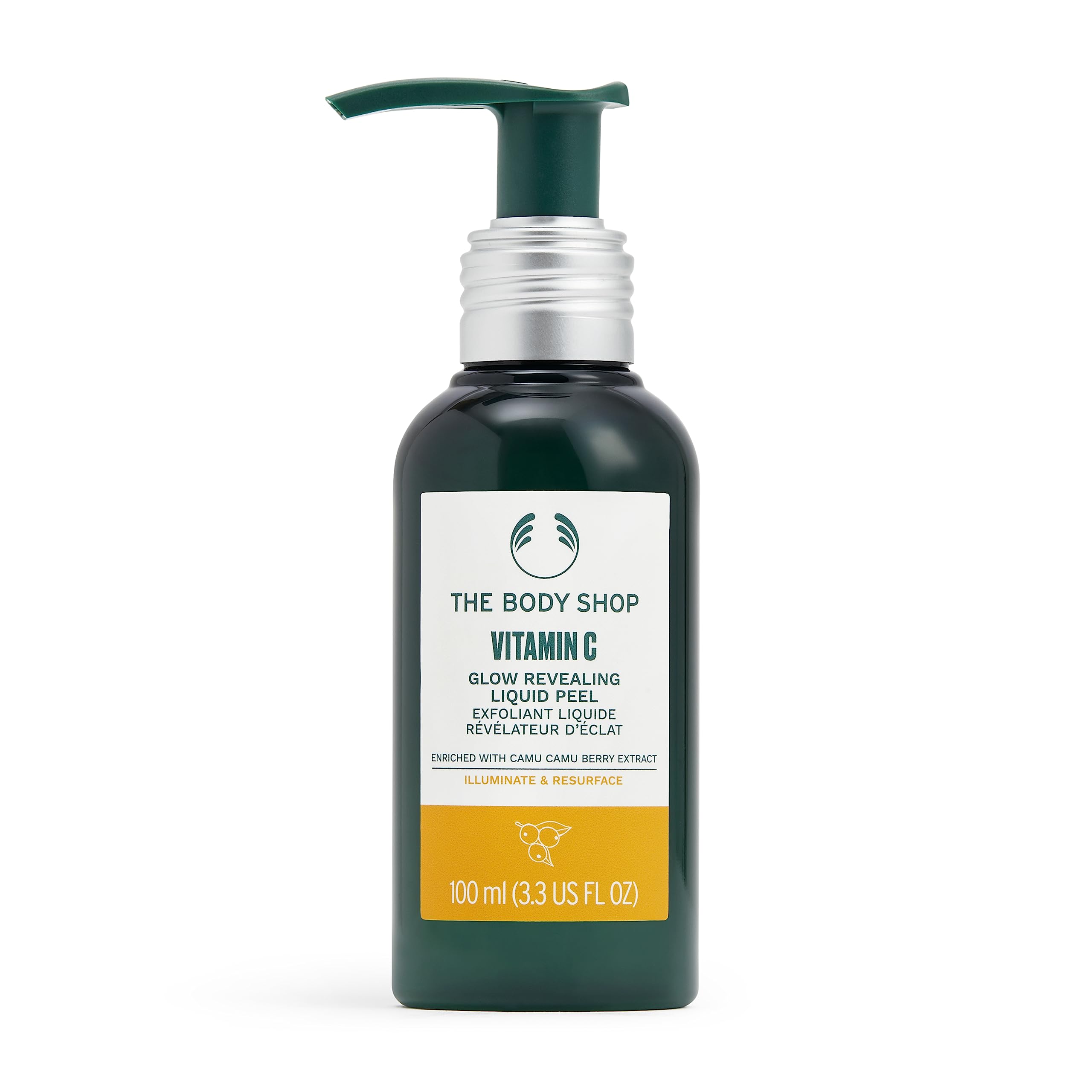 The Body Shop Vitamin C Glow Peel, envase visible, ideal para iniciar tu rutina de cuidado luminoso.