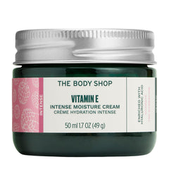 The Body Shop Vitamin E Intense Moisturizer: bote crema sedosa para hidratación duradera.
