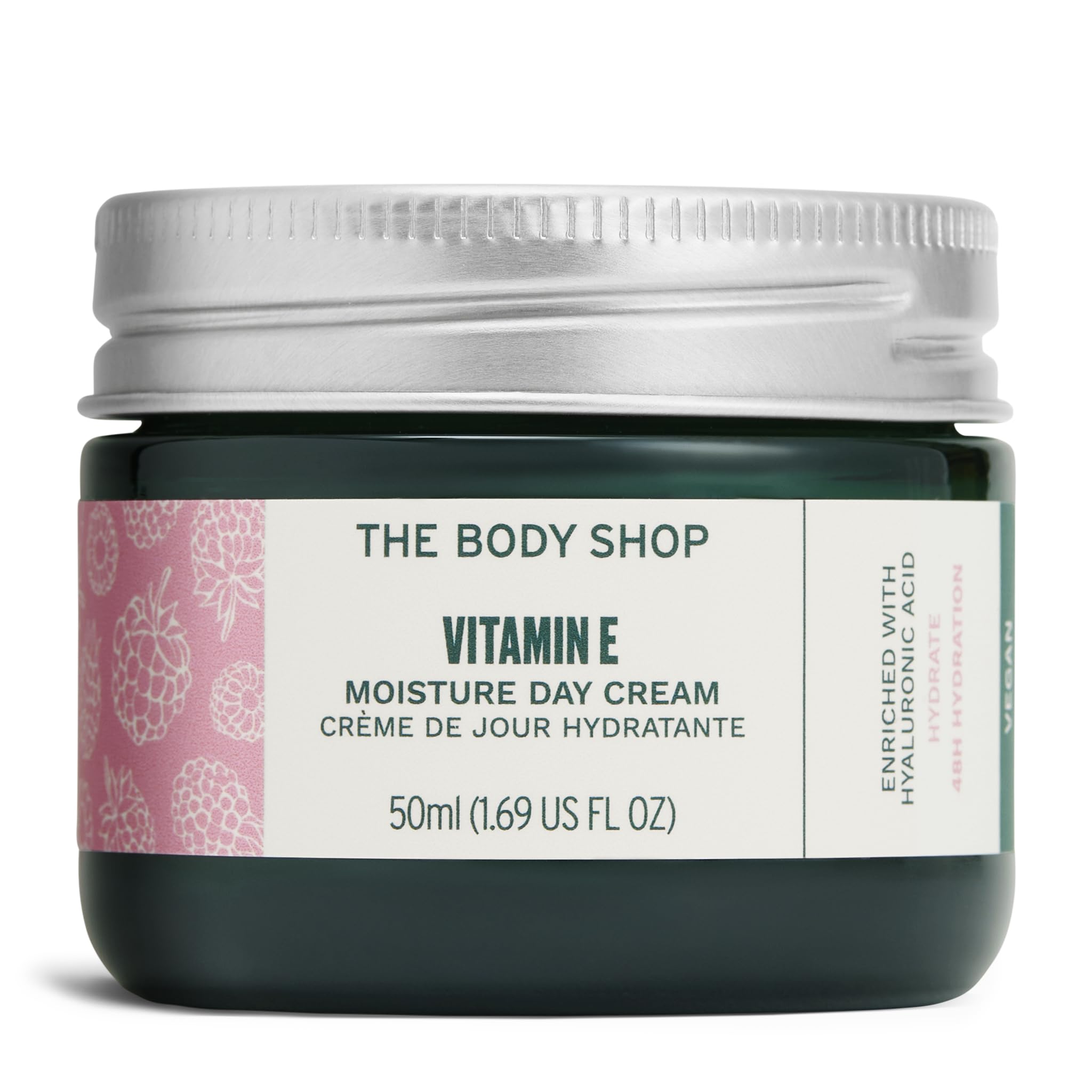 The Body Shop Vitamina E crema en gel en frasco, hidratación ligera y rápida.