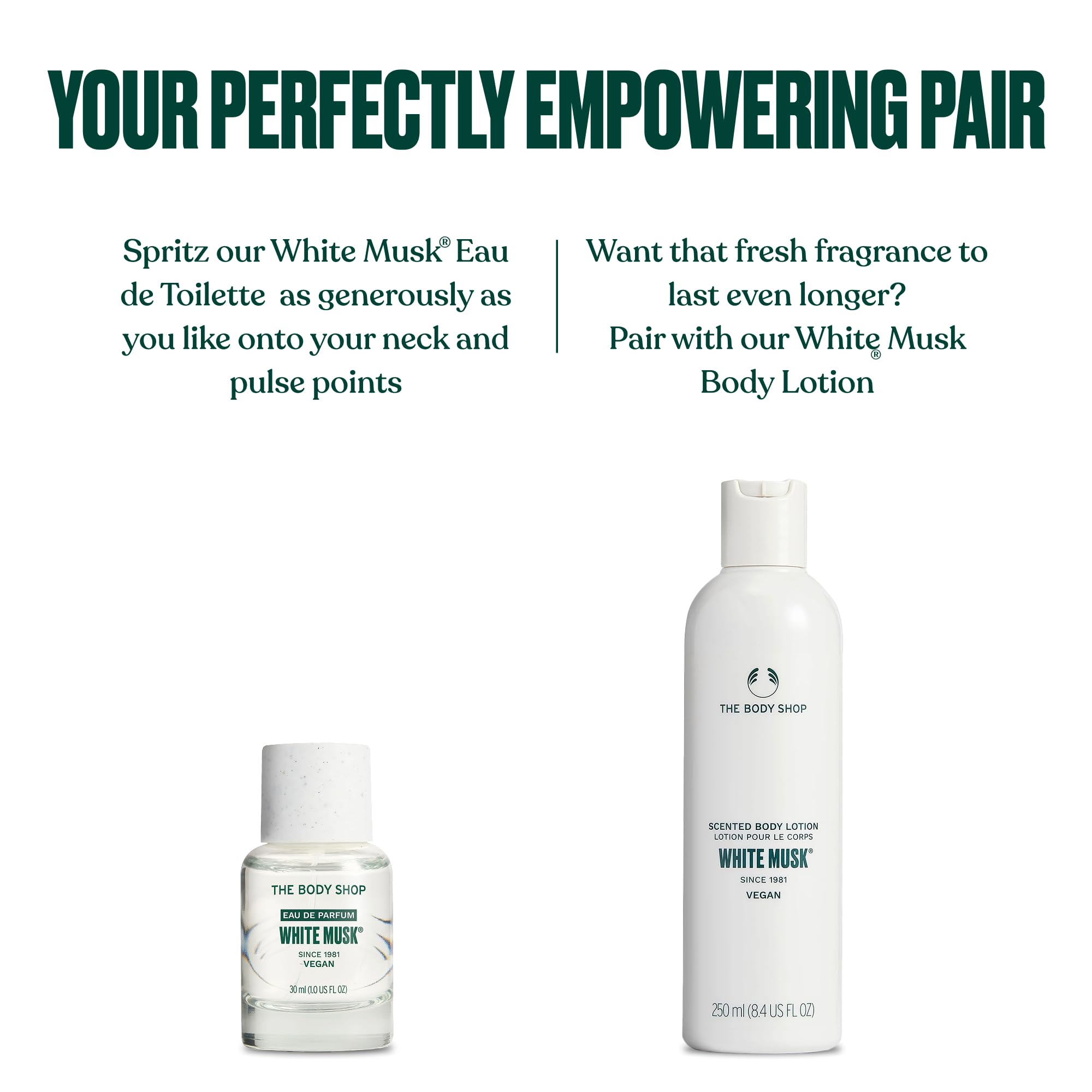 The Body Shop White Musk: fragancia suave para potenciar presencia sin saturar.