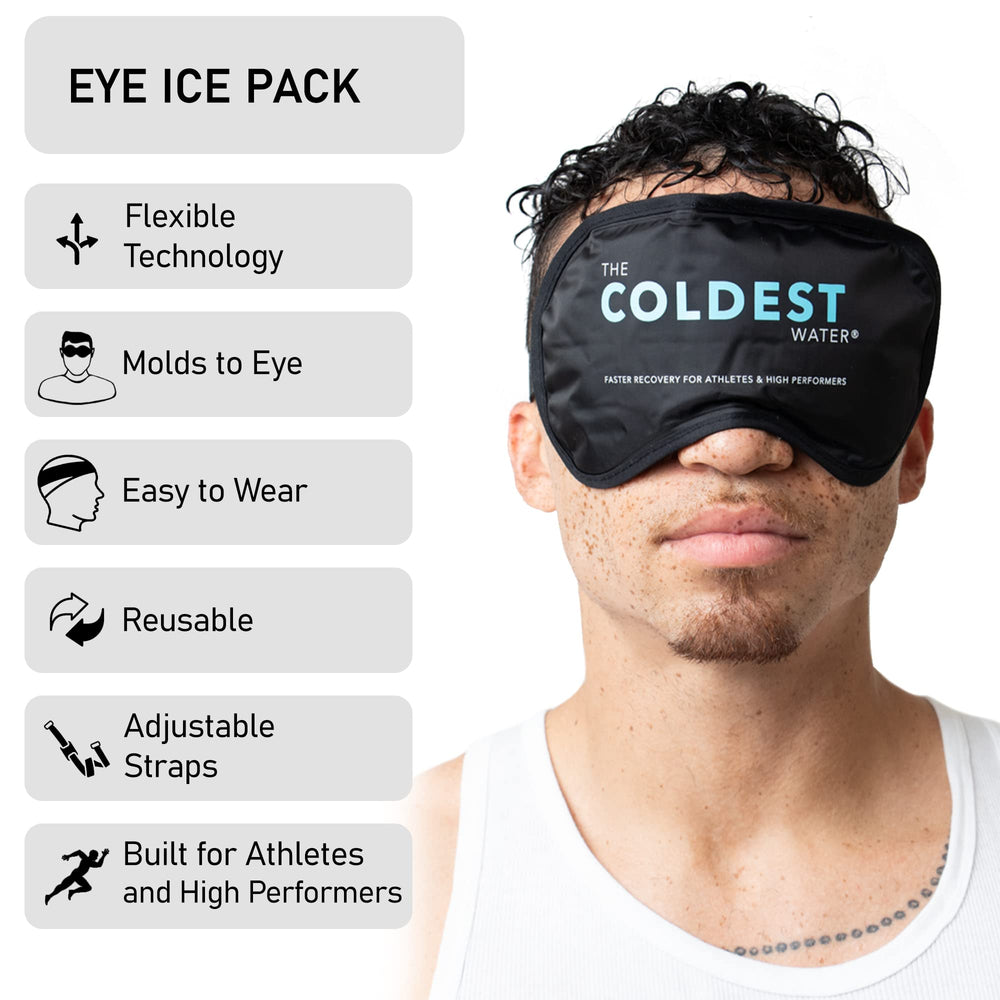 The Coldest Water gel frío con textura suave enfriando la piel alrededor de los ojos