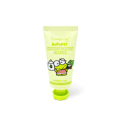 The Crème Shop crema portátil con diseño Hello Kitty y aroma a té verde para uso diario.