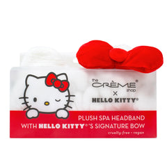 Cinta para cabello peluche de Hello Kitty, uso cómodo durante el cuidado facial.