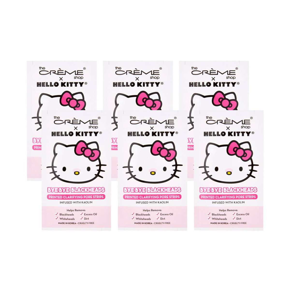 The Crème Shop Hello Kitty: tiras nasales para eliminar puntos negros