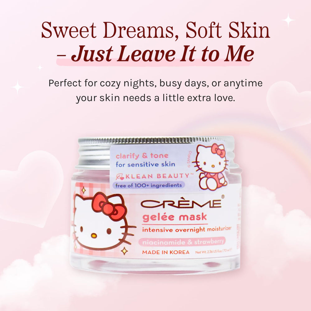 La mascarilla nocturna de The Crème Shop trabaja durante la noche para despertar con luminosidad.