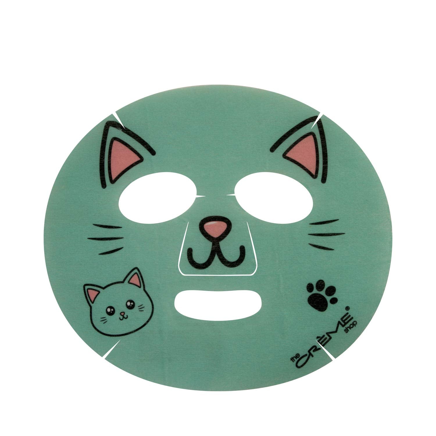 The Crème Shop mascarilla gatito con colágeno y vitamina C para piel suave.