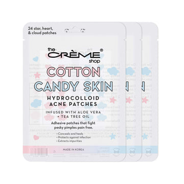 The Crème Shop parche hidrocoloide algodón de azúcar para absorber impurezas.