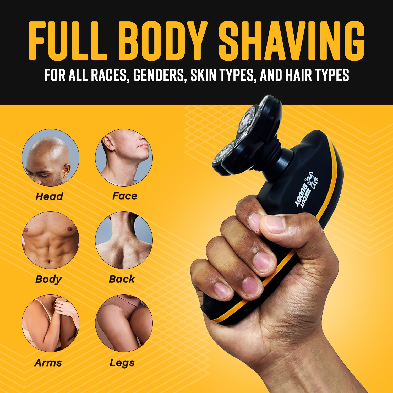 The Cut Buddy para afeitado húmedo o seco, cómodo y rápido.