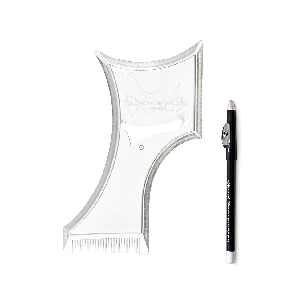 The Cut Buddy Plus - gabarit transparent facilitant des contours précis de la barbe.