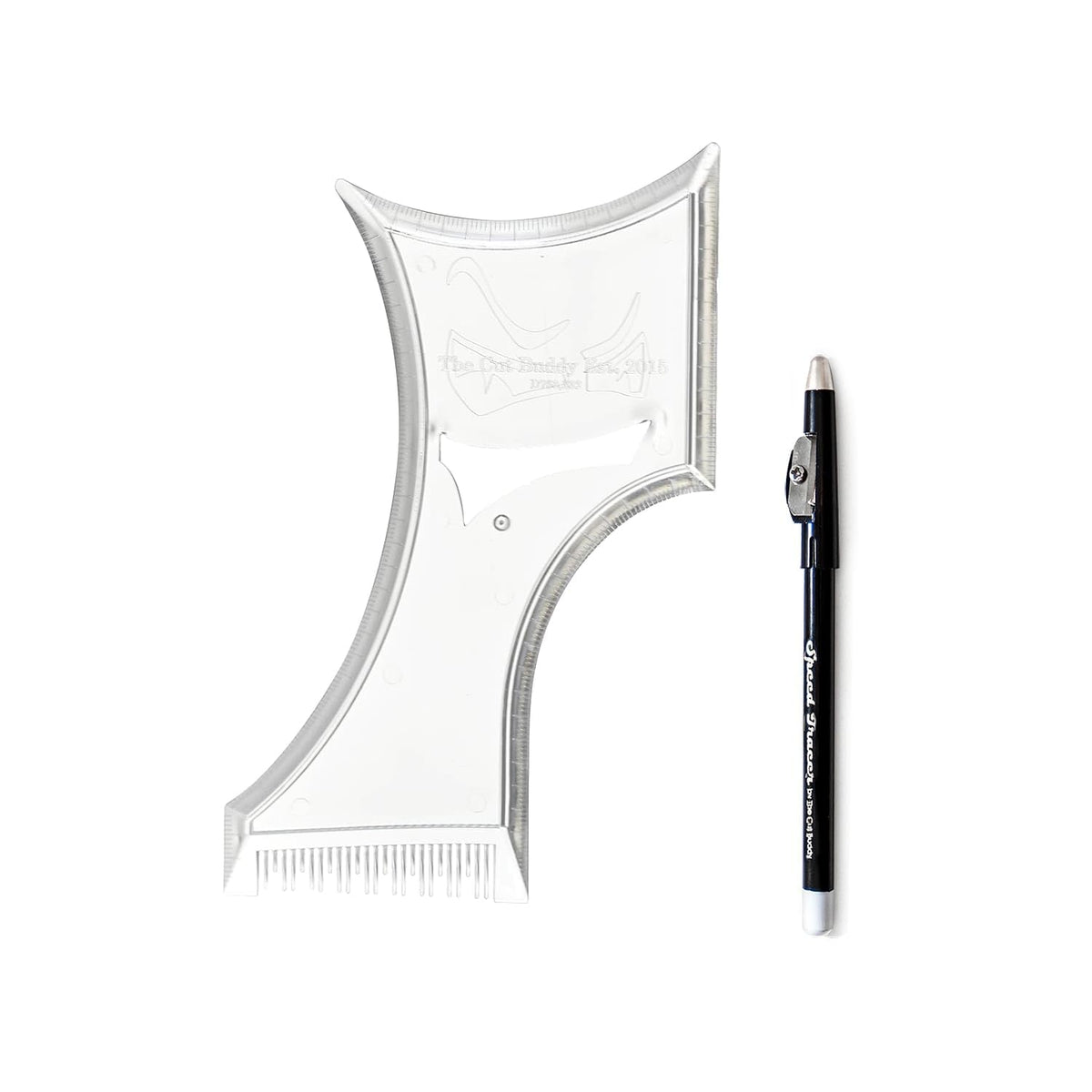 The Cut Buddy Plus - gabarit transparent facilitant des contours précis de la barbe.