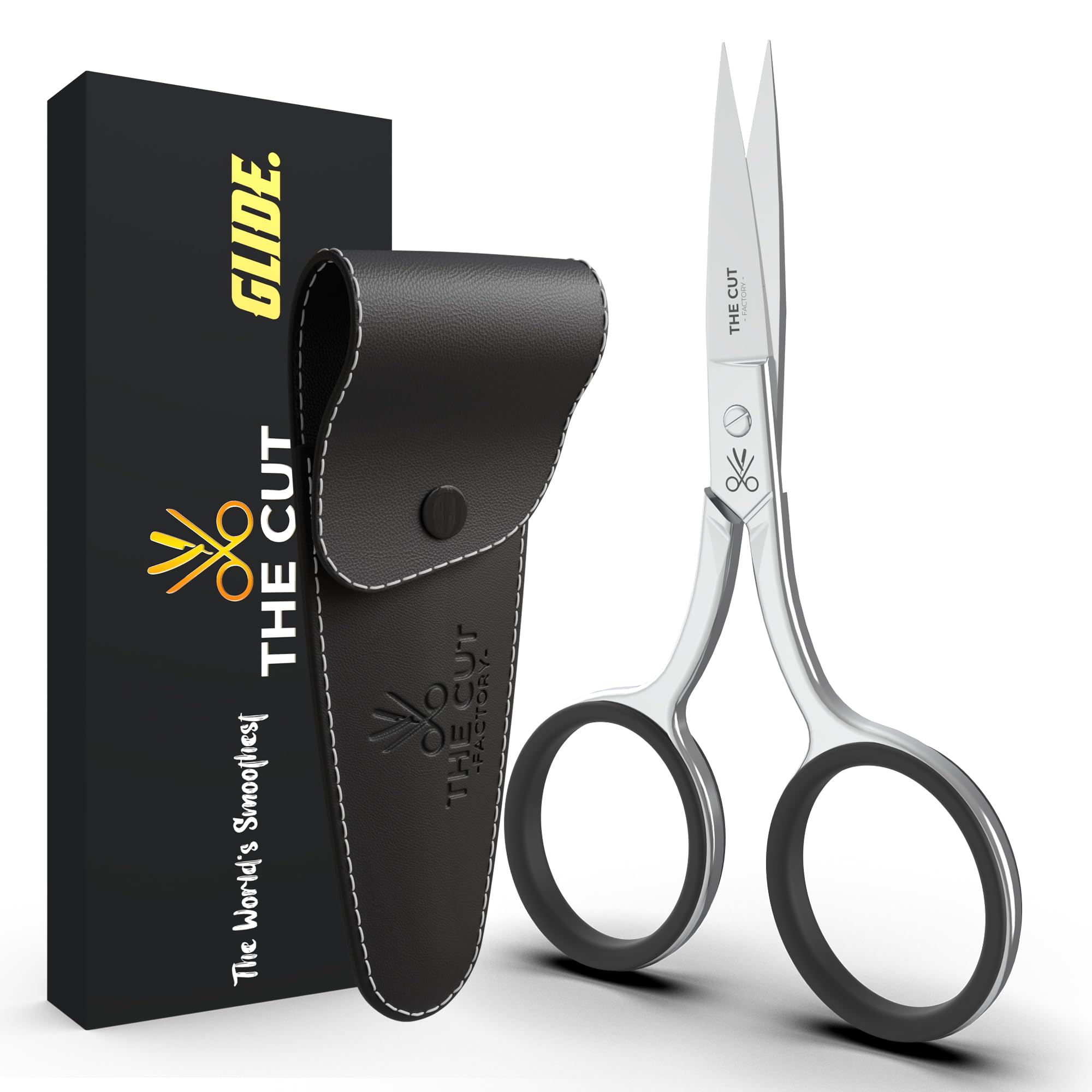 The Cut Factory Tijera de precisión para cejas con corte suave