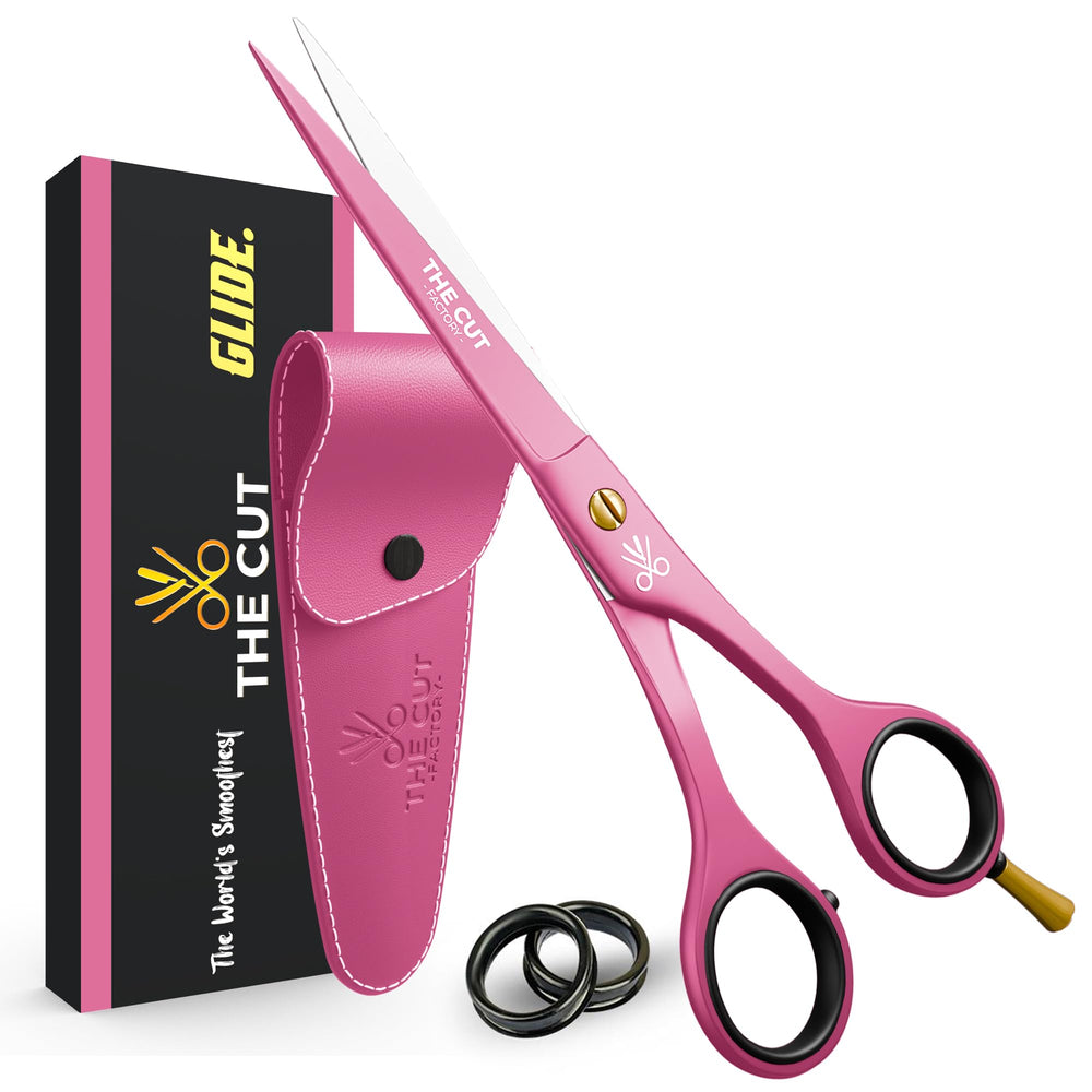 THE CUT FACTORY tijeras profesionales para cabello, enfoque en 6,5 pulgadas para cortes precisos en salones.