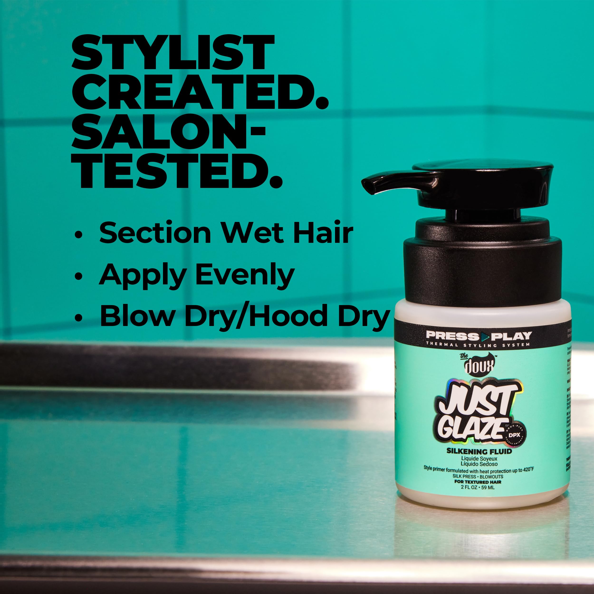 The Doux Just Glaze textura ligera, se desliza sin grasa.