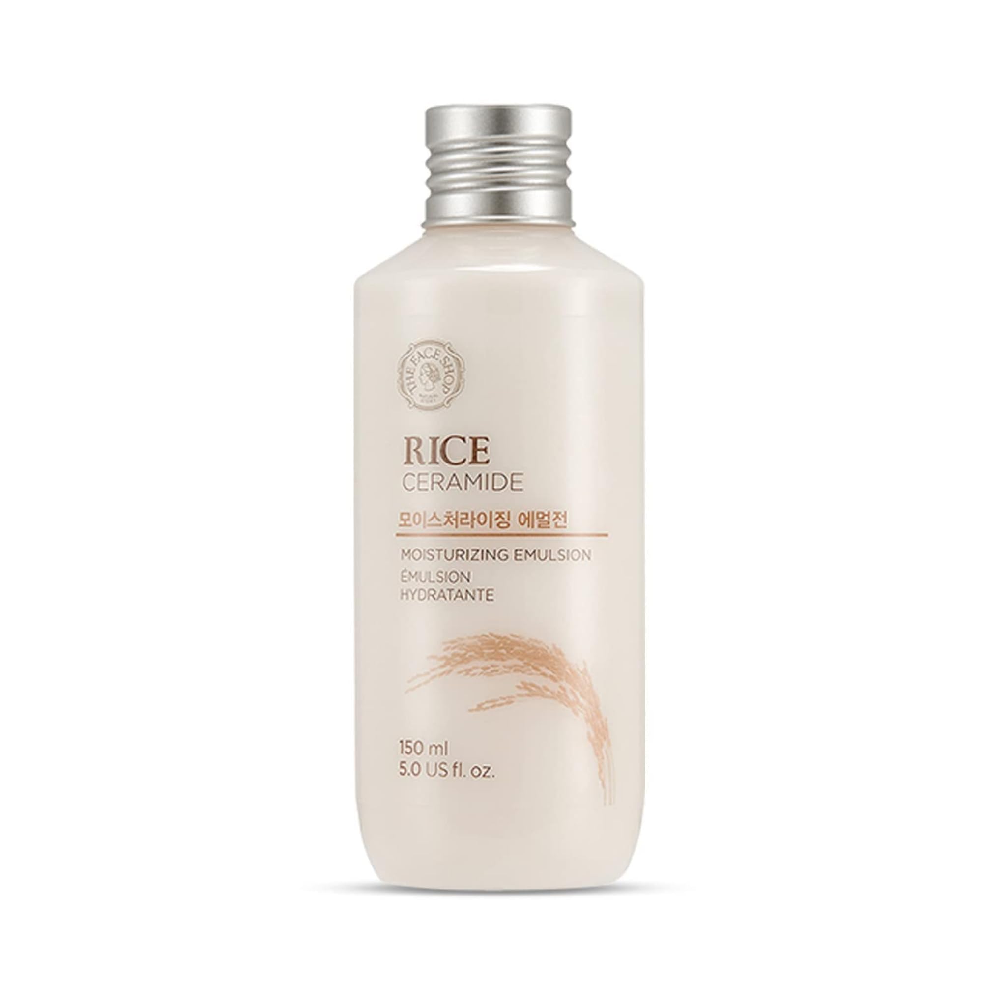 The Face Shop emulsión ceramidas arroz: bote muestra textura ligera e hidratación suave