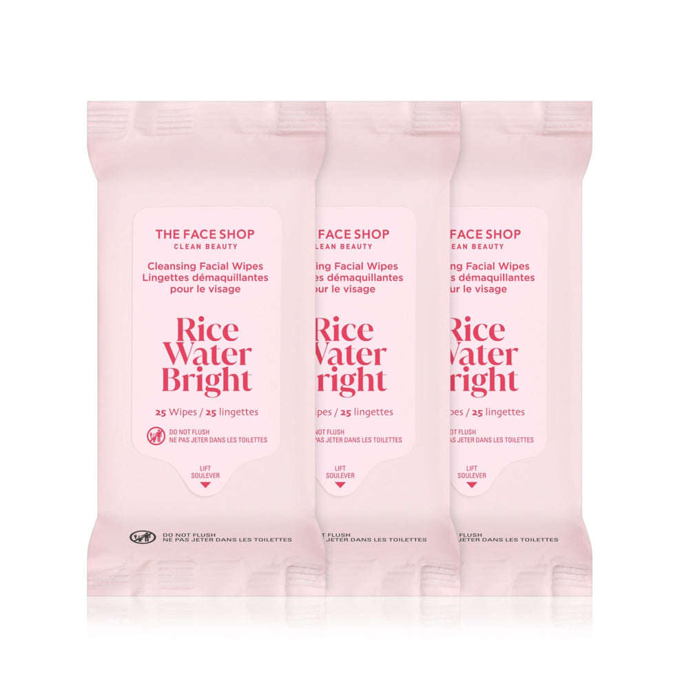 The Face Shop Glamzilla Rice Water Bright: toallitas faciales para limpieza rápida.