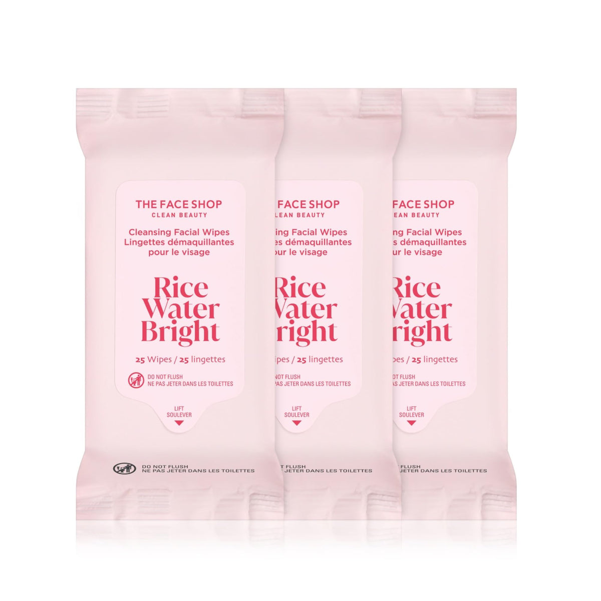 The Face Shop Glamzilla Rice Water Bright: toallitas faciales para limpieza rápida.
